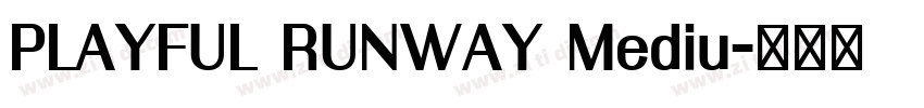 PLAYFUL RUNWAY Mediu字体转换 PLAYFUL RUNWAY Mediu字体转换